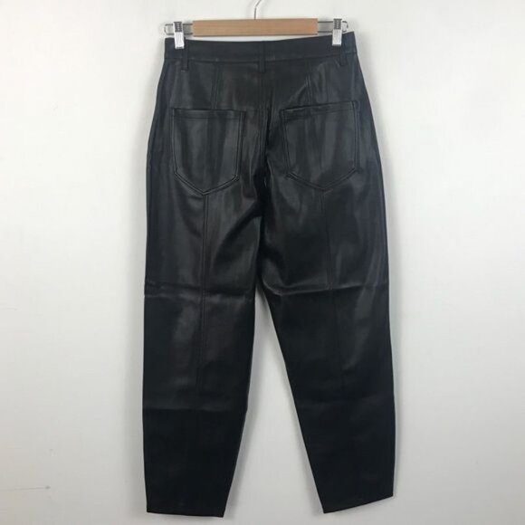 NWOT Zara 80's Corsy Faux Leather Pants Size 2 - Picture 6 of 12